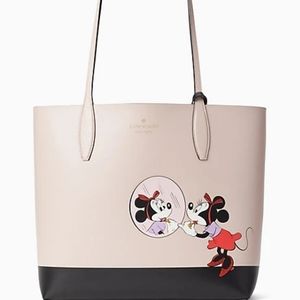 Kate Spade Minnie Mouse Large Reversible Tote New!